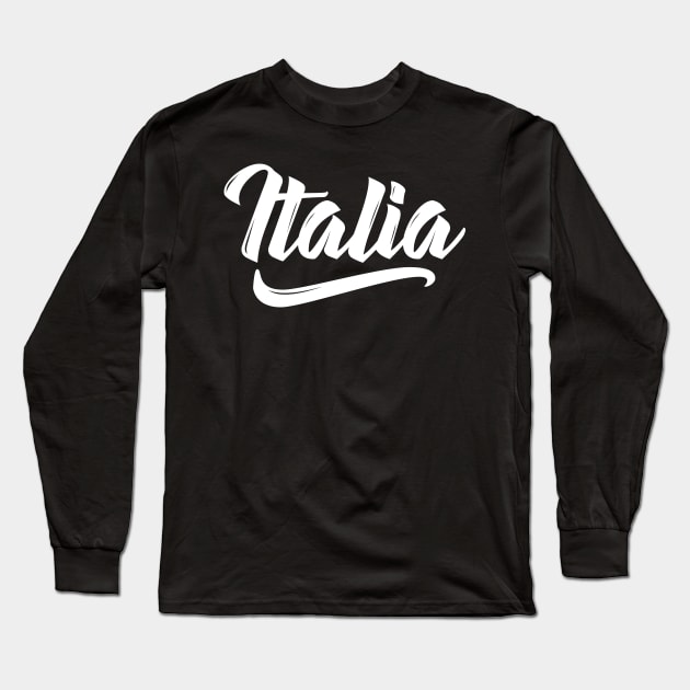 Italia Italy Italian Italiano Heritage Family Love Long Sleeve T-Shirt by E